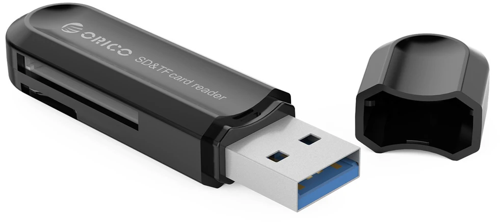 Orico CRS21 USB 3.0 SD ir Micro SD atminties kortelių skaitytuvas - juodas