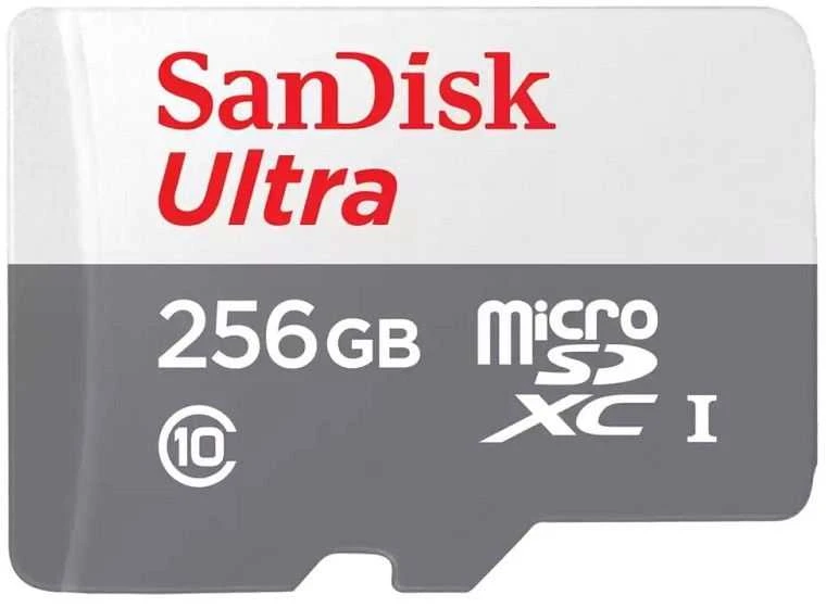 Atminties kortelė SanDisk Ultra Micro SDXC UHS-I Class 10, 256 GB, su adapteriu