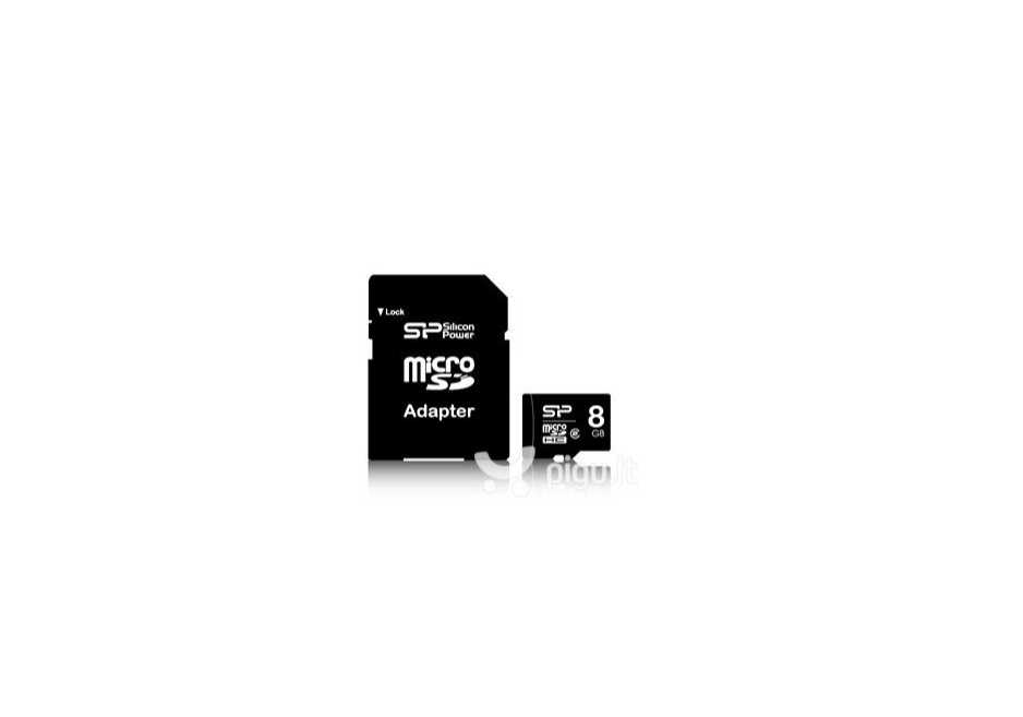 Atminties kortelė Silicon Power | 8 GB | Micro SDHC | Flash atminties klasė 10 | SD adapter