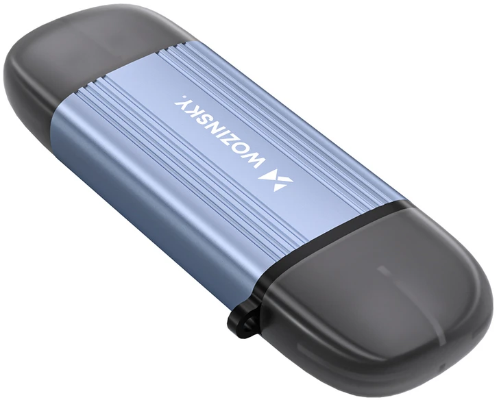 Wozinsky WCR-5G Memory Card Reader for SD and Micro SD USB-A 3.0 / USB-C 3.0 Aluminum - Gray