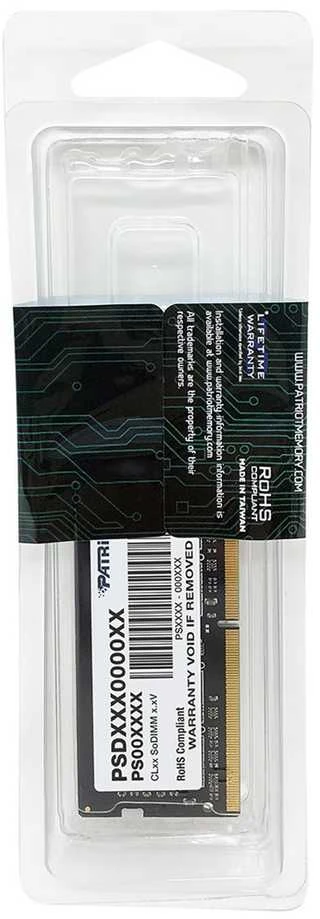 Patriot DDR4 SO-DIMM operatyvioji atmintis pakuotėje