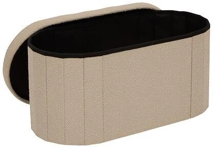atmosphera OTTOMAN DOUBLE BEIGE FINK 76X38X38CM