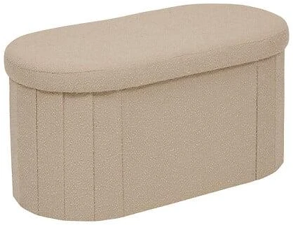 atmosphera OTTOMAN DOUBLE BEIGE FINK 76X38X38CM