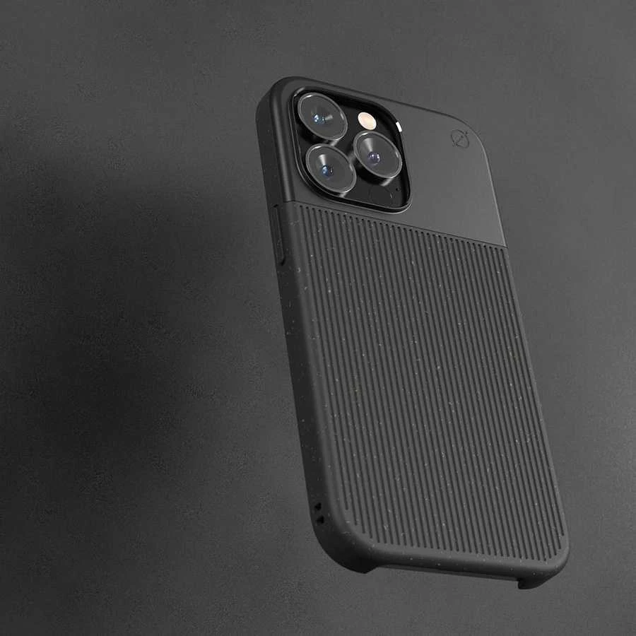 Dėklas ATOM STUDIOS CASE SPLIT WOOD FIBRE MAGSAFE IPHONE 13 PRO Juodas
