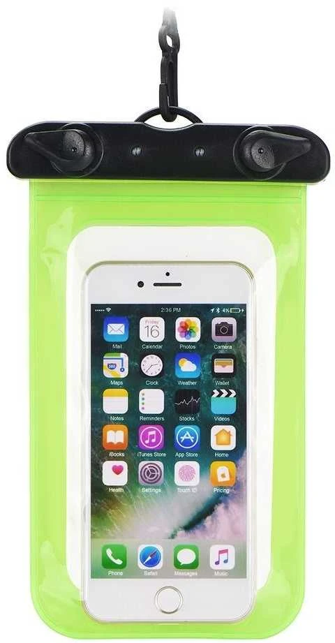 Oem Atsparus vandeniui bag for mobile phone with plastikas closing žalias