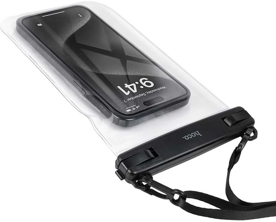 Dėklas Atsparus vandeniui case for mobile phone Hoco IP68 222 x 125 x 21 mm HX52 transparent