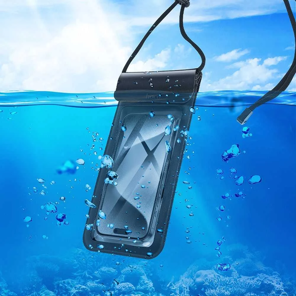 Dėklas Atsparus vandeniui case for mobile phone Hoco IP68 240 x 120 x 15 mm HX53 juodas
