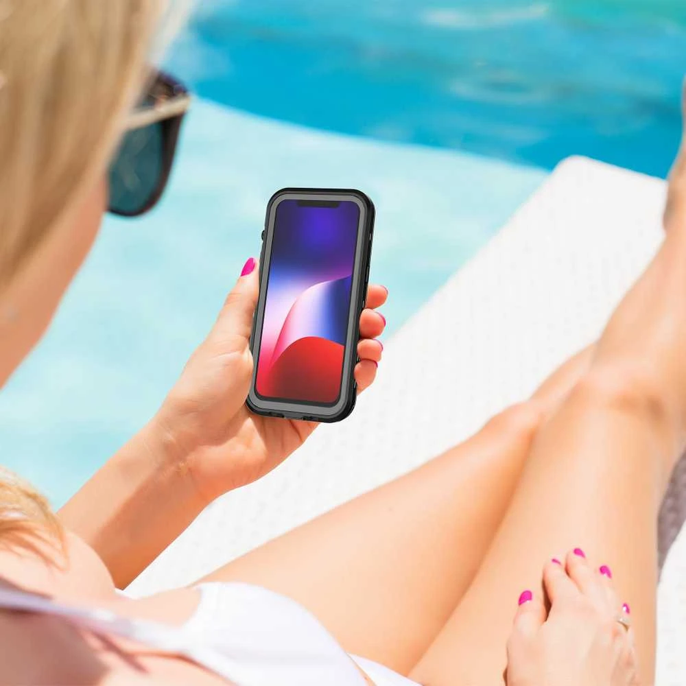 Dėklas Oem Case for iPhone 13 Shellbox DOT waterproof juodas