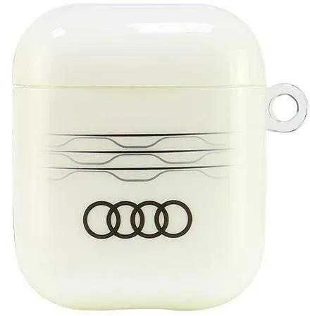 Audi IML Geometric Pattern AirPods 1/2 dėklas baltos spalvos AU-IMLAP-A6/D3-WE