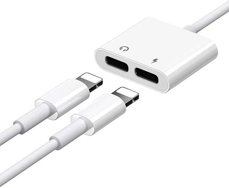 Garso adapteris Dual Lightning Joyroom S-Y104 (baltas)
