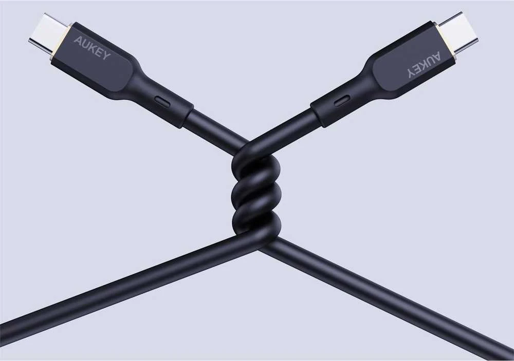 USB Laidas - Aukey CB-SCC241 240W 5A 20V Nailonas Juodas
