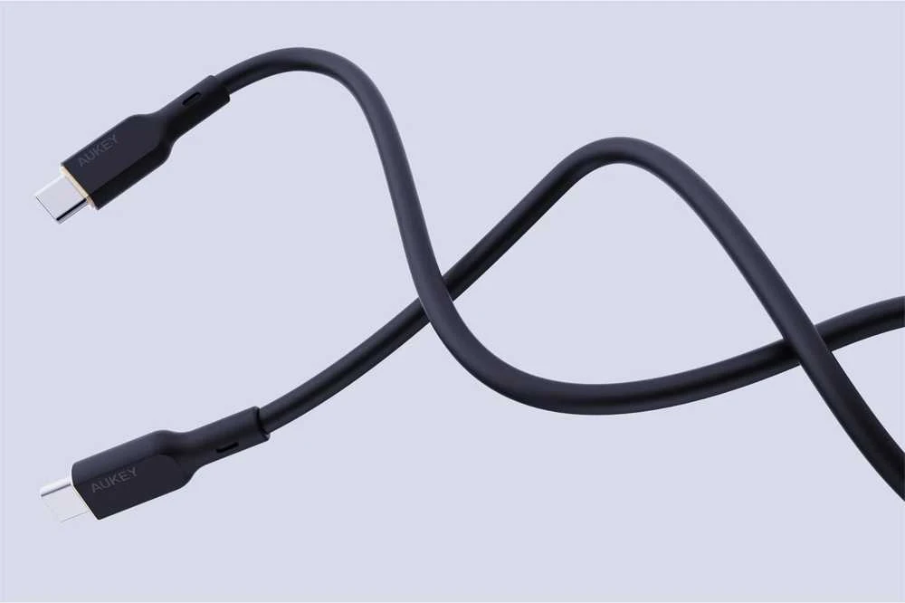 USB Laidas - Aukey CB-SCC241 240W 5A 20V Nailonas Juodas