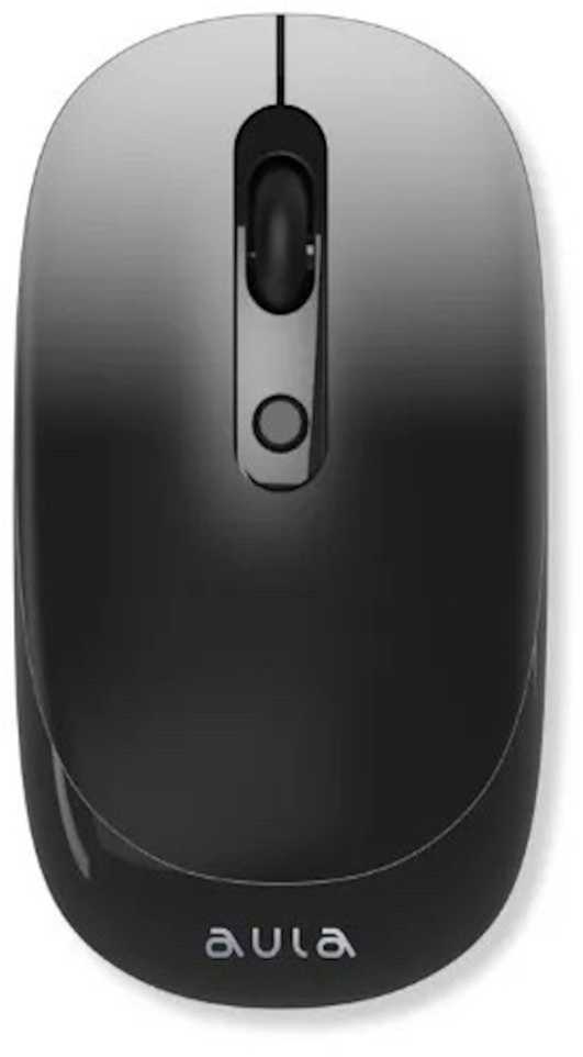 Aula AM207 2.4G Bezvadu Datora Pele ar 4 pogām 800-1900dpi Melna