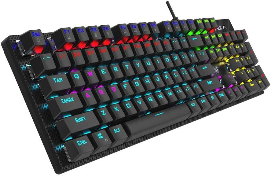 Klaviatūra Aula S2022 RGB su laidu mechaninė klaviatūra (EN RU