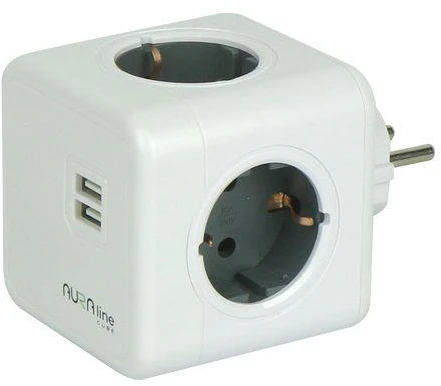 Aura_Line Skirstytuvas AURA LINE, 4 vt., 2USB C, 1,5m
