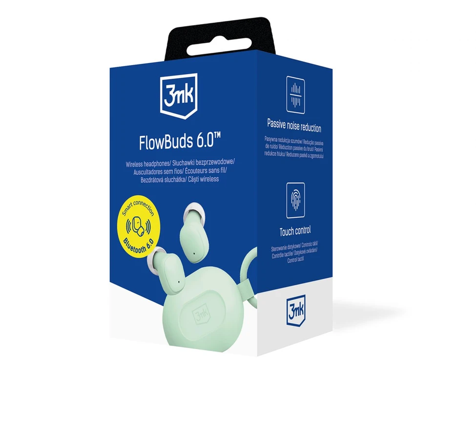 Ausinės 3Mk Protection 3mk FlowBuds 6.0 Mint Žalias