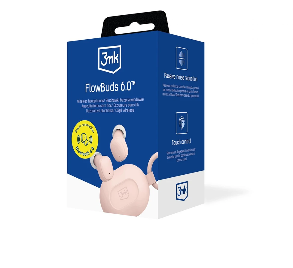 Ausinės 3Mk Protection 3mk FlowBuds 6.0 Baby Rožinė