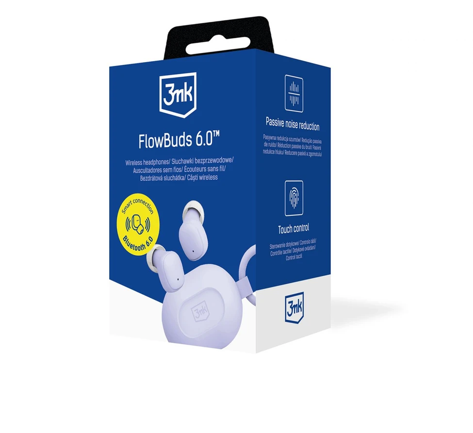 Ausinės 3Mk Protection 3mk FlowBuds 6.0 Lavender