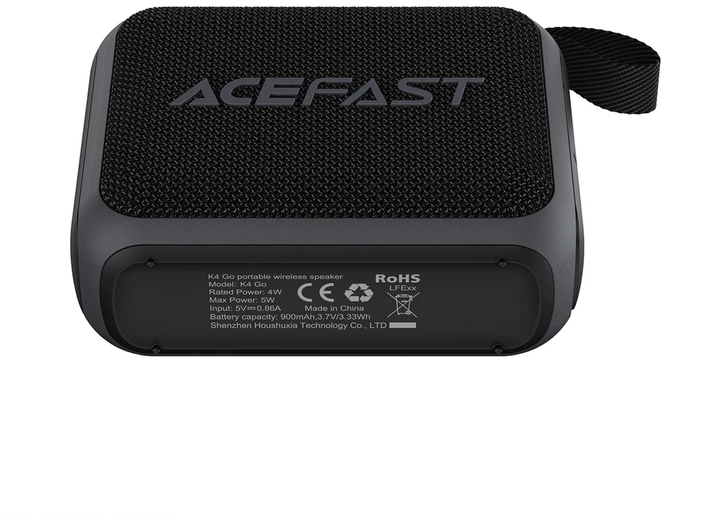 Ausinės Acefast „Fadad K4 Go Bluetooth 5.4“ belaidis garsiakalbis – juodas