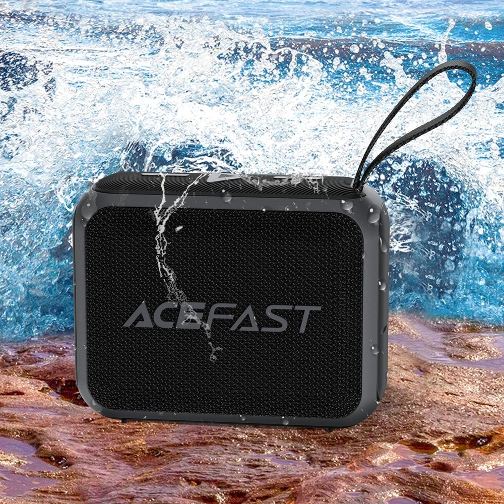 Ausinės Acefast „Fadad K4 Go Bluetooth 5.4“ belaidis garsiakalbis – juodas