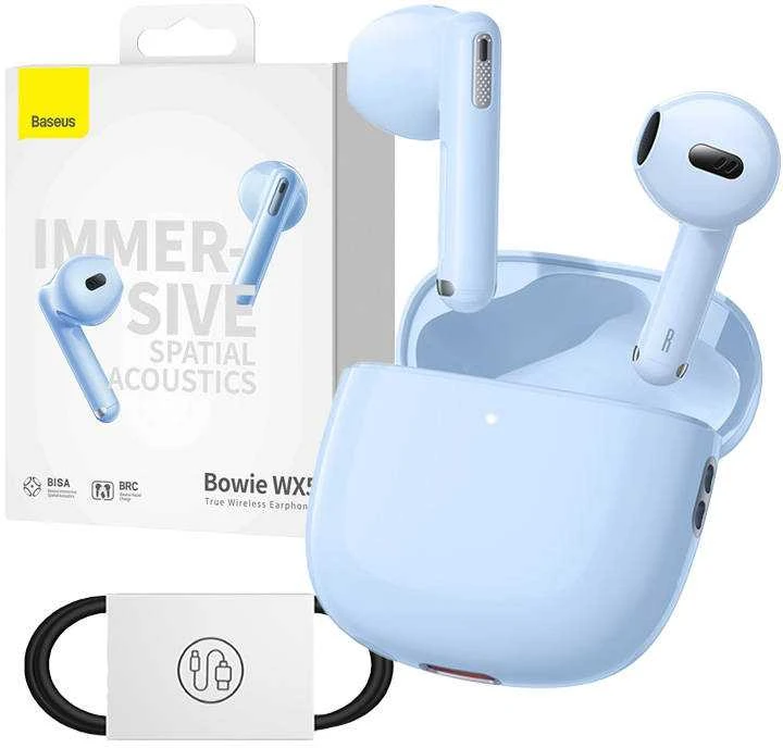 Ausinės Earphones TWS Baseus Bowie WX5 (mėlynas)