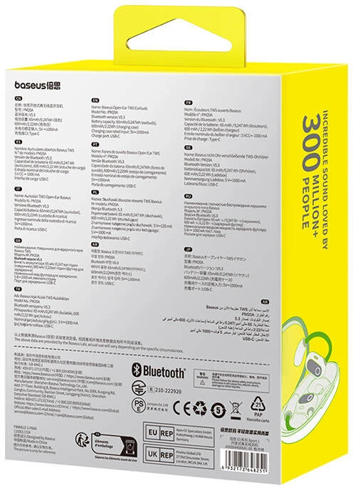 Ausinės Earphones TWS Baseus Eli Sport 1, (žalias)