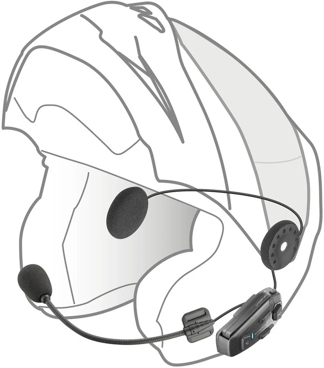 Interphone U-COM 8R Motorbike intercom 1600 m Juodas