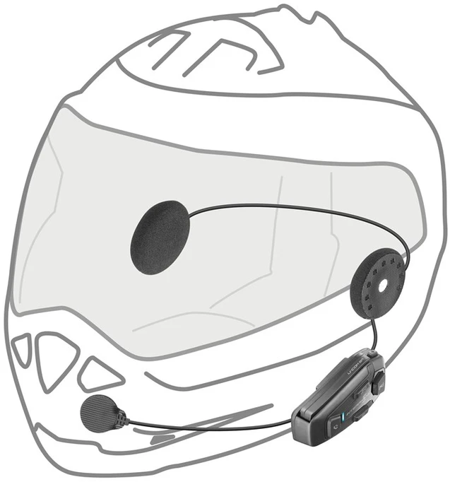 Interphone U-COM 8R Motorbike intercom 1600 m Juodas