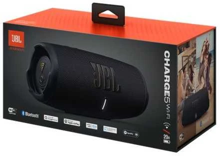 JBL Charge 5 Wi-Fi nešiojama kolonėlė, Juoda