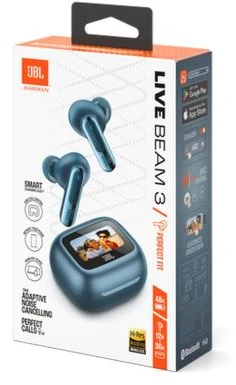 JBL Live Beam 3 TWS ausinės, Mėlynos