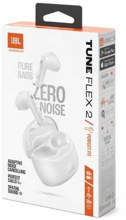 JBL TUNE Flex 2 TWS ausinės, Baltos spalvos