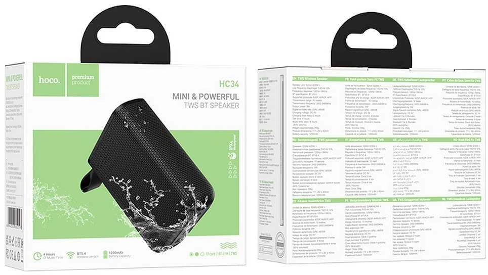 Wireless speaker 5W 1200 mAh Hoco HC34 juodas