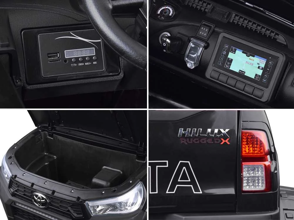 Akumuliatorinis automobilis vaikams Jokomisiada Toyota Hilux PA0250 | spalva: juoda