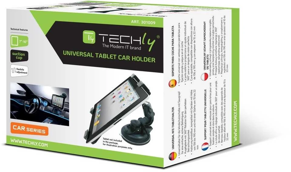 Techly I-Planšetė-VENT navigacinės įrangos stovas Automobilis Pasyvus Juoda