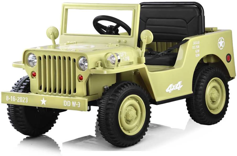 Jokomisiada Automobilis maitinamas Military Willys baterija + PA0263 nuotolinio valdymo pulteliu