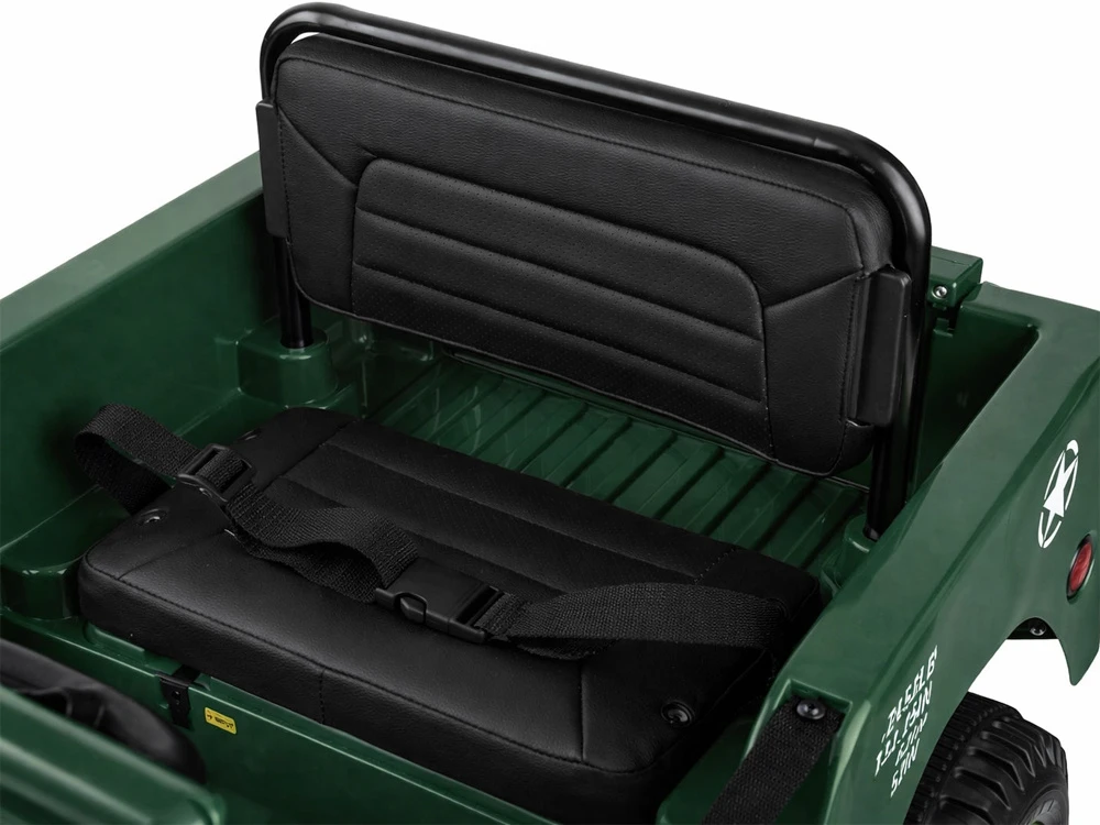Akumuliatorinė transporto priemonė vaikams Jokomisiada Willy 4x4 + nuotolinio valdymo pultas | spalva: tamsiai žalia