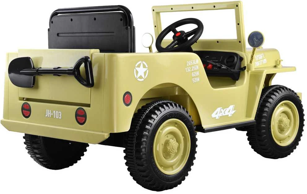 Jokomisiada Automobilis maitinamas Military Willys baterija + PA0263 nuotolinio valdymo pulteliu