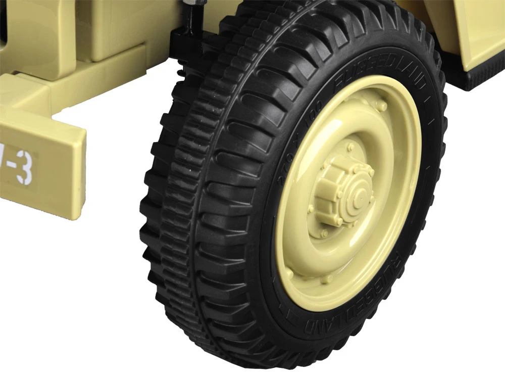 Akumuliatorinė transporto priemonė vaikams Jokomisiada Willy 4x4 + nuotolinio valdymo pultas | spalva: smėlio
