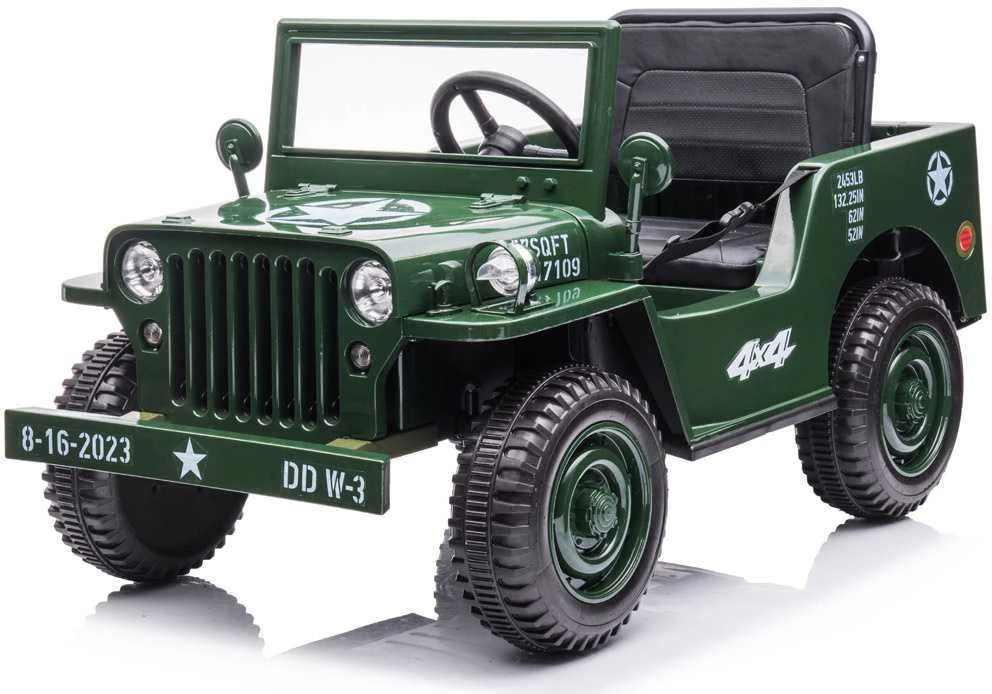 Jokomisiada Automobilis maitinamas Military Willys baterija + PA0263 nuotolinio valdymo pulteliu