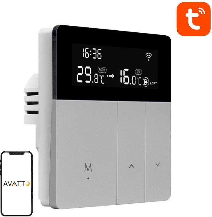 Avatto WT50 Wifi katilo termostatas valdiklis 3A TUYA
