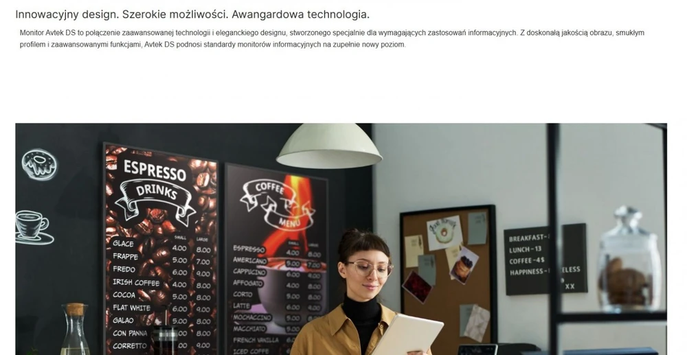 Avtek DS2 75" information display