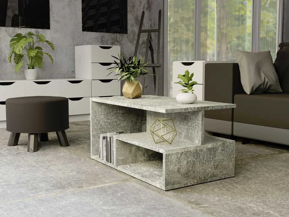 Top E Shop Kavos Staliukas - Topeshop Prima Beton Nestandartinė Forma 1 Kojos