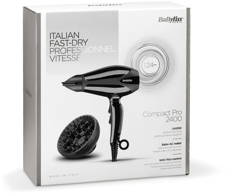 Plaukų džiovintuvas Babyliss 6715DE, 2400 W, Juodos spalvos