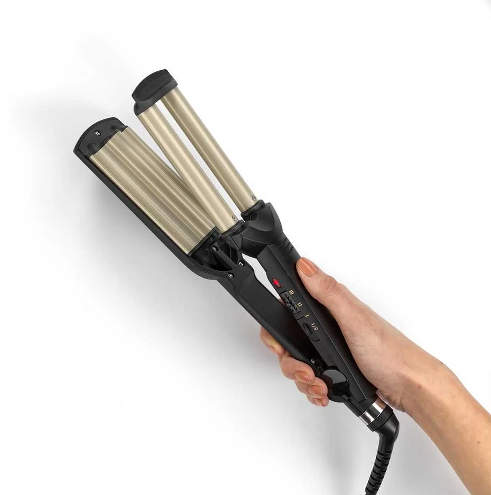 BABYLISS Hair Suktukas C260E Easy wave plaukų garbanojimo geležis Keraminė šildymo sistema, Statinės skersmuo 15 mm, Temperatūra (min) 160 °C, Temperatūra (maks.) 200 °C, Šildymo lygių skaičius 3, 60 W, Juodas, Taip, Taip