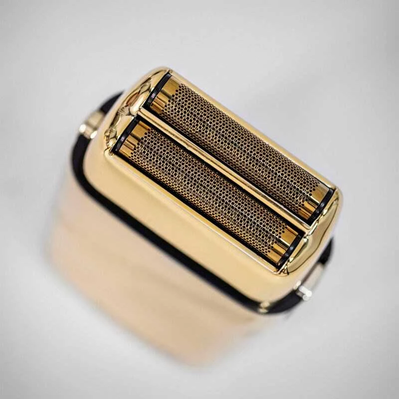 Barzdaskutė Mobili įkraunama plaukų skutimo mašinėlė BaByliss PRO Double Foil Metal Shaver Gold FXFS2GE, aukso spalvos