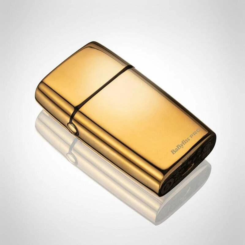 Barzdaskutė Mobili įkraunama plaukų skutimo mašinėlė BaByliss PRO Double Foil Metal Shaver Gold FXFS2GE, aukso spalvos
