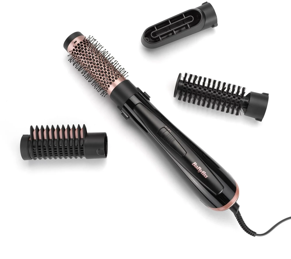 BaByliss AS126E plaukų formavimo šukos Karšto oro šepetys Garinis Juoda 2,2 m 1000 W