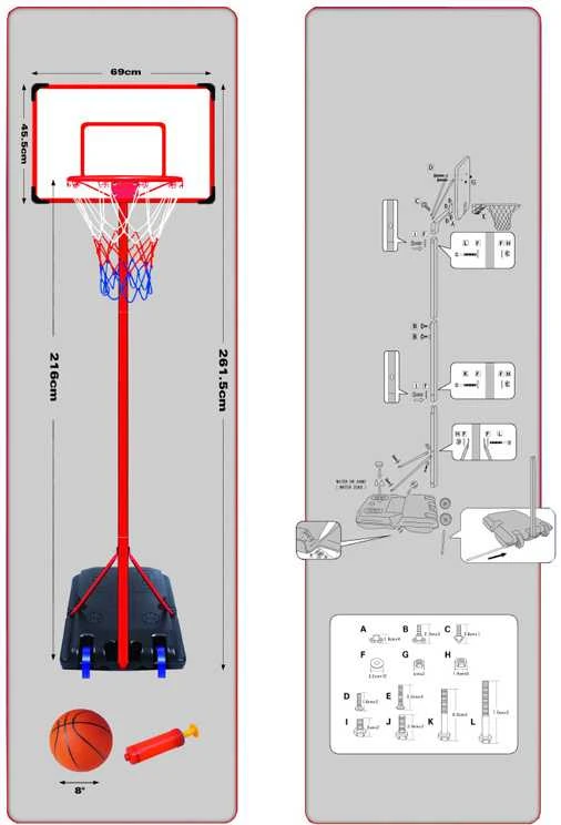 Jokomisiada Backboard krepšinis + rutulinis siurblys SP0701
