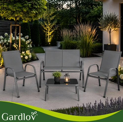Balcony furniture set - pilka Gardlov