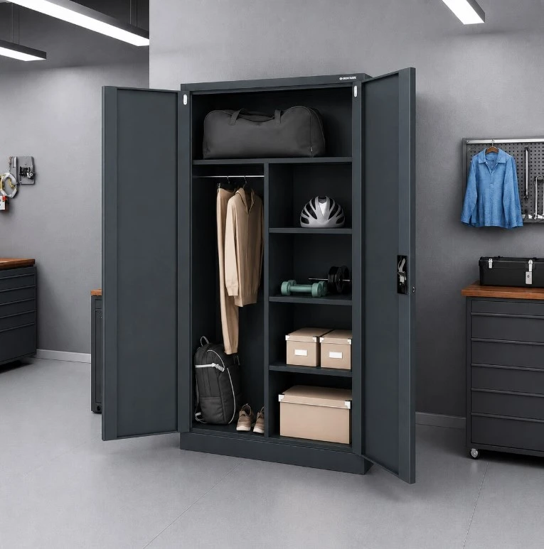 Iron Mate SATURN Metal Utility Cupboard 185x90x45 Anthracite RAL7016